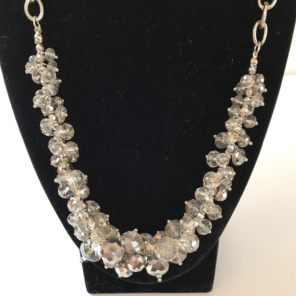 Simply Vera Silver Bead/Crystal Statement Necklace - Picture 2 of 6